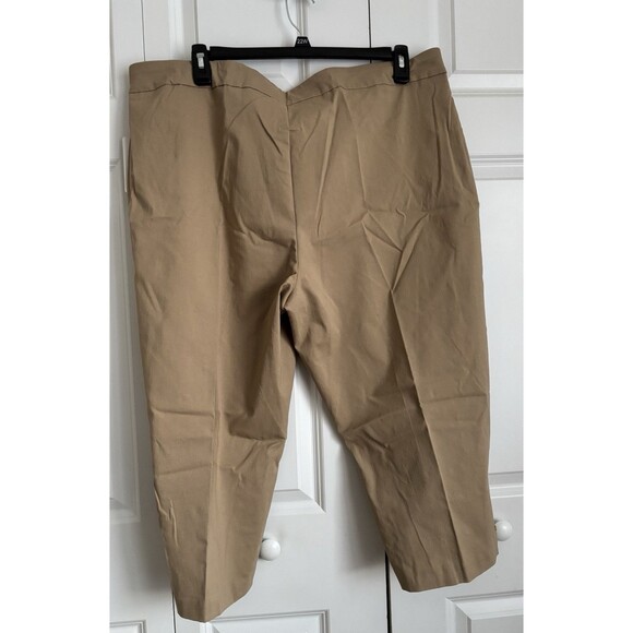 ZAC & RACHEL WOMEN'S PANTS CAPRI CHINO SLIM CROP SIZE 22W PULLOVER STRETCH 037 - Picture 4 of 6